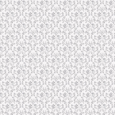 Galerie Ogee Floral Silver Grey Wallpaper