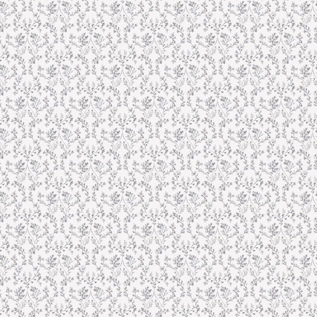 Galerie Ogee Floral Silver Grey Wallpaper