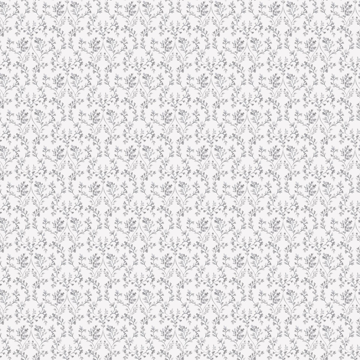 Galerie Ogee Floral Silver Grey Wallpaper