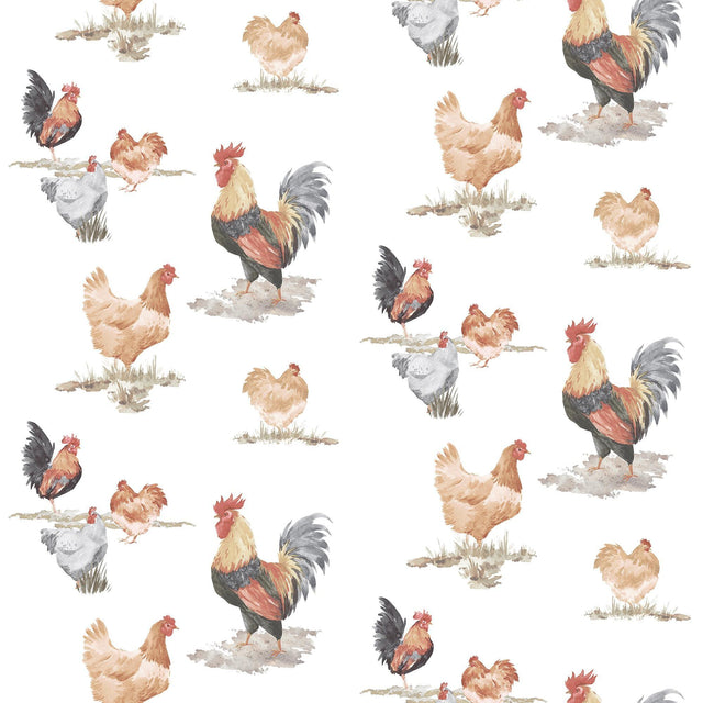 Galerie Free Range Red Wallpaper