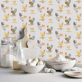 Galerie Free Range Blue Wallpaper