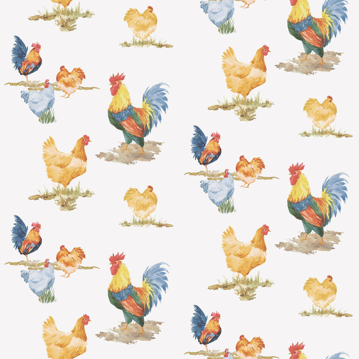 Galerie Free Range Blue Wallpaper