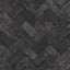 Galerie Herringbone Brick Black Wallpaper