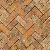 Galerie Herringbone Brick Orange Wallpaper