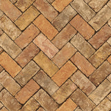 Galerie Herringbone Brick Orange Wallpaper