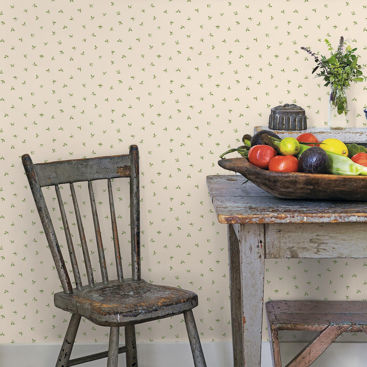 Galerie Leaf Toss Green Wallpaper