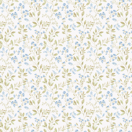 Galerie Spring Leaf Trail Blue Wallpaper