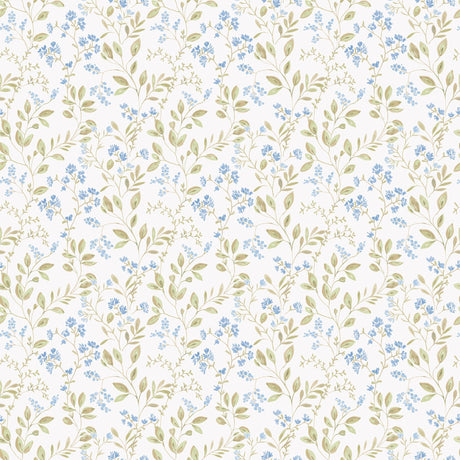 Galerie Spring Leaf Trail Blue Wallpaper