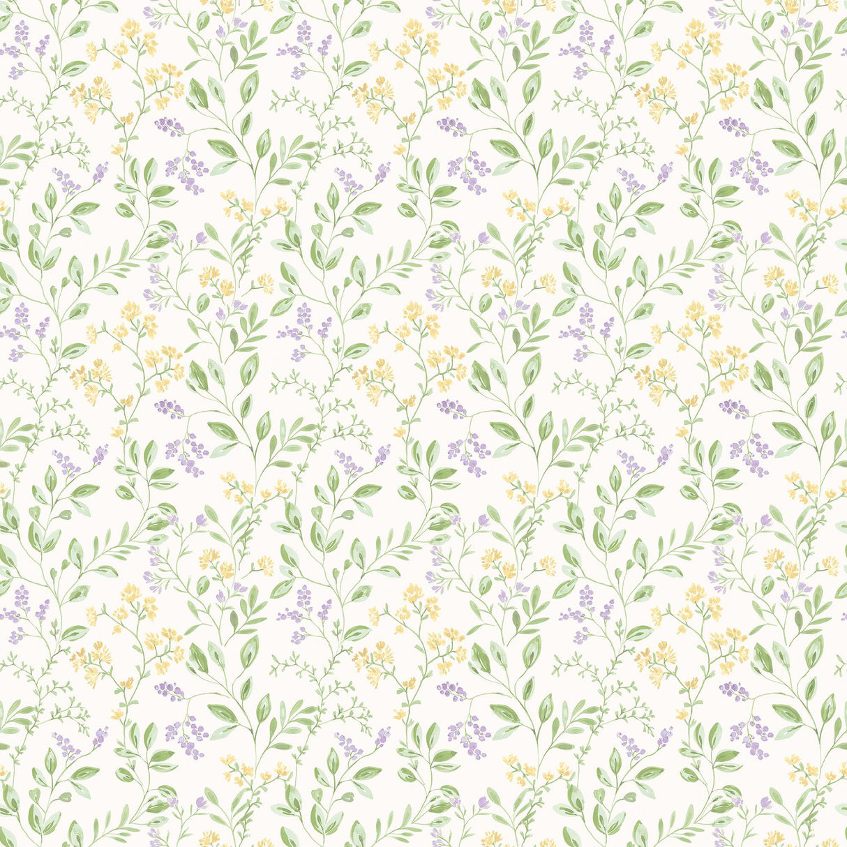Galerie Spring Leaf Trail Purple Lilac Wallpaper