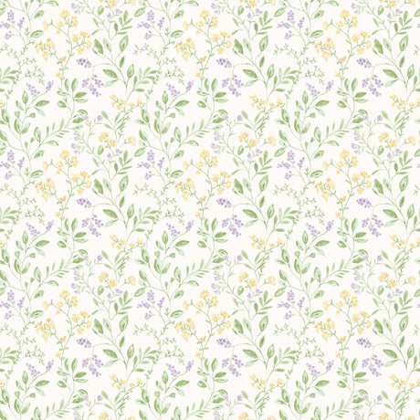 Galerie Spring Leaf Trail Purple Lilac Wallpaper