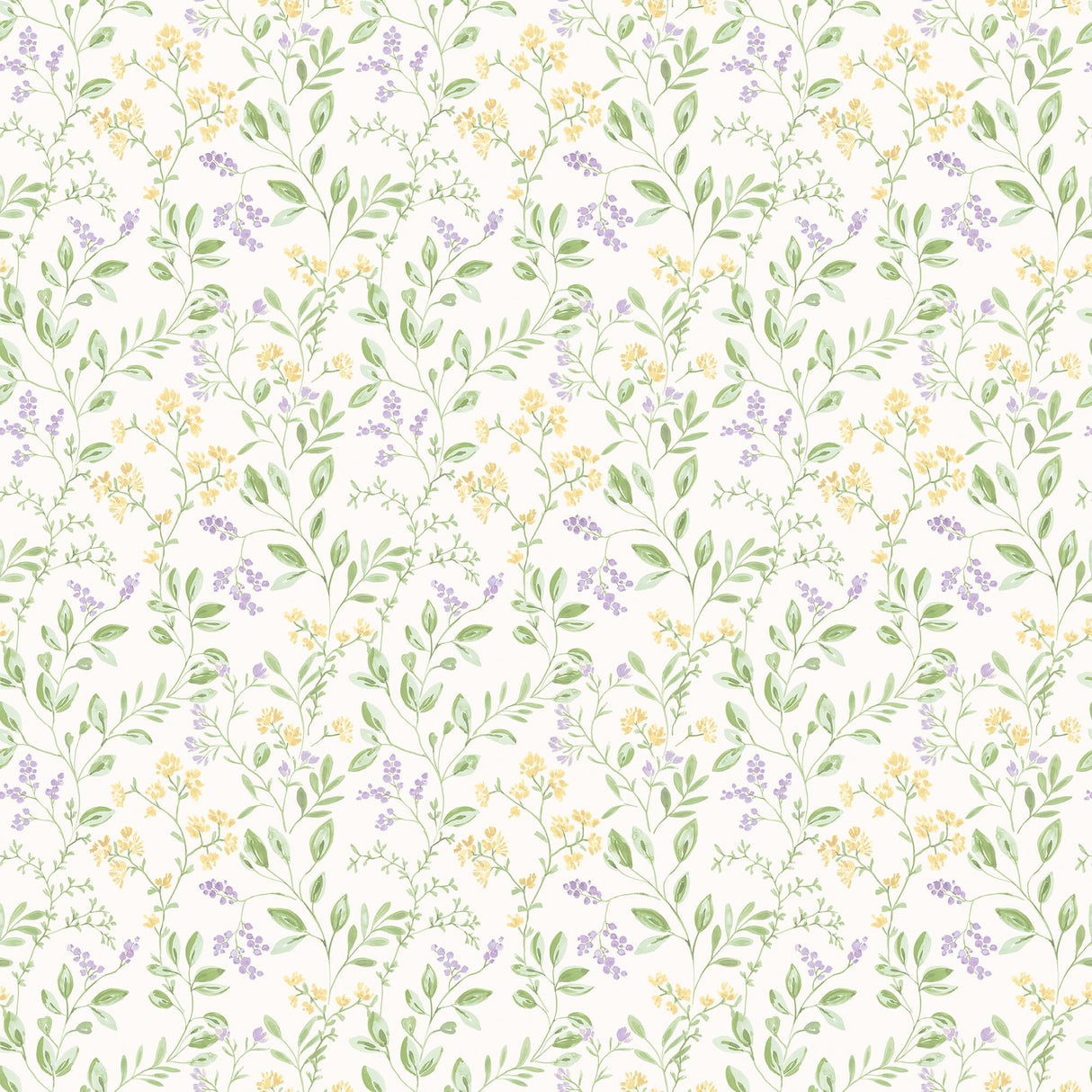 Galerie Spring Leaf Trail Purple Lilac Wallpaper