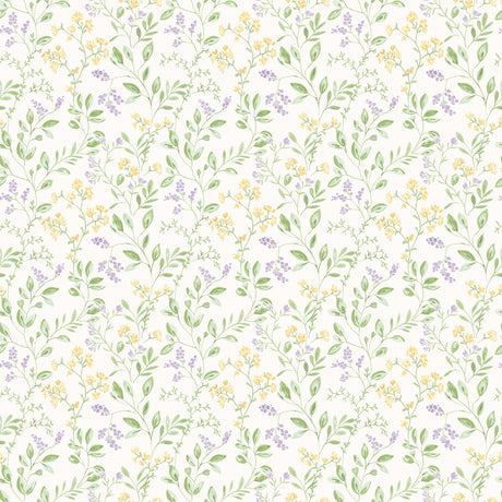 Galerie Spring Leaf Trail Purple Lilac Wallpaper