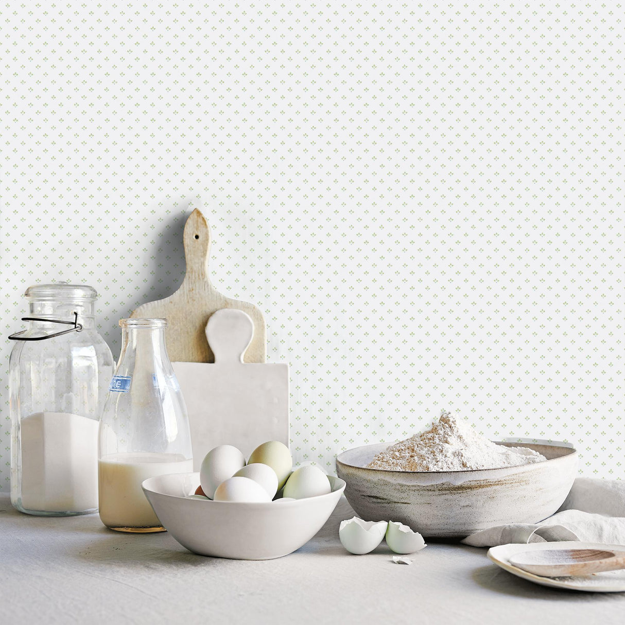 Galerie Tri Leaf Green Wallpaper