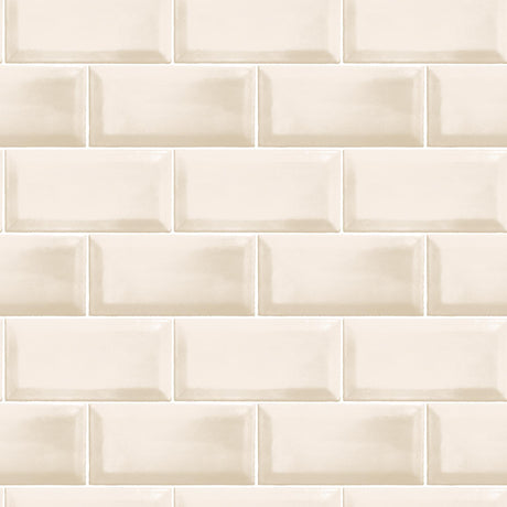 Galerie Metro Tile Beige Wallpaper