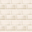 Galerie Metro Tile Beige Wallpaper