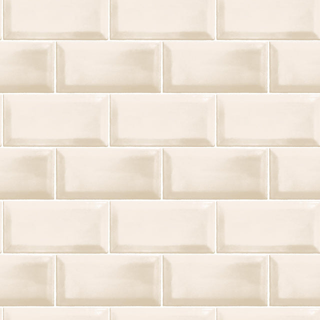 Galerie Metro Tile Beige Wallpaper