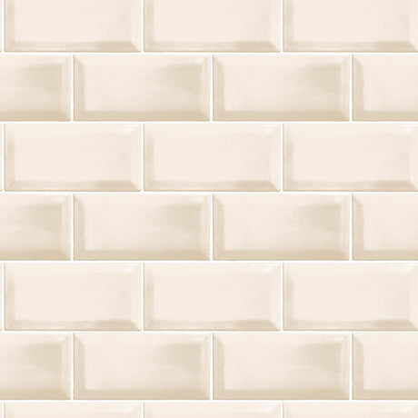 Galerie Metro Tile Beige Wallpaper