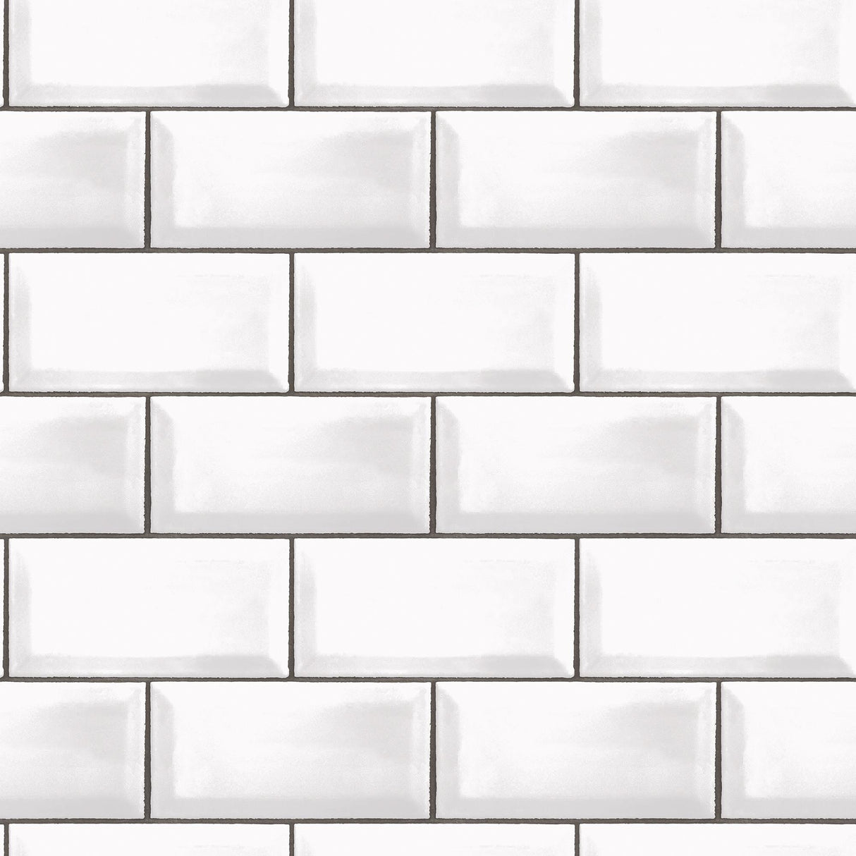Galerie Metro Tile White Wallpaper