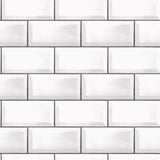 Galerie Metro Tile White Wallpaper