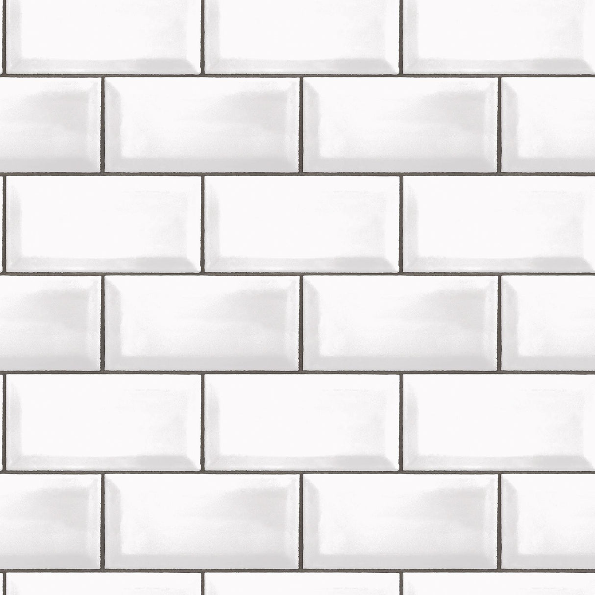 Galerie Metro Tile White Wallpaper