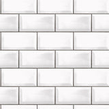 Galerie Metro Tile White Wallpaper