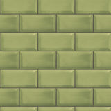 Galerie Metro Tile Green Wallpaper
