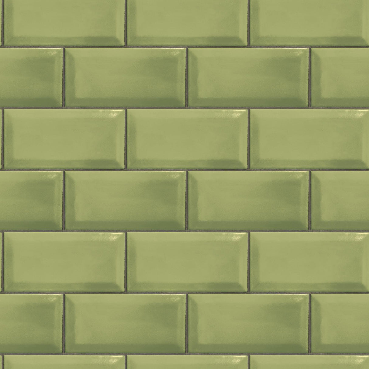 Galerie Metro Tile Green Wallpaper