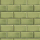 Galerie Metro Tile Green Wallpaper