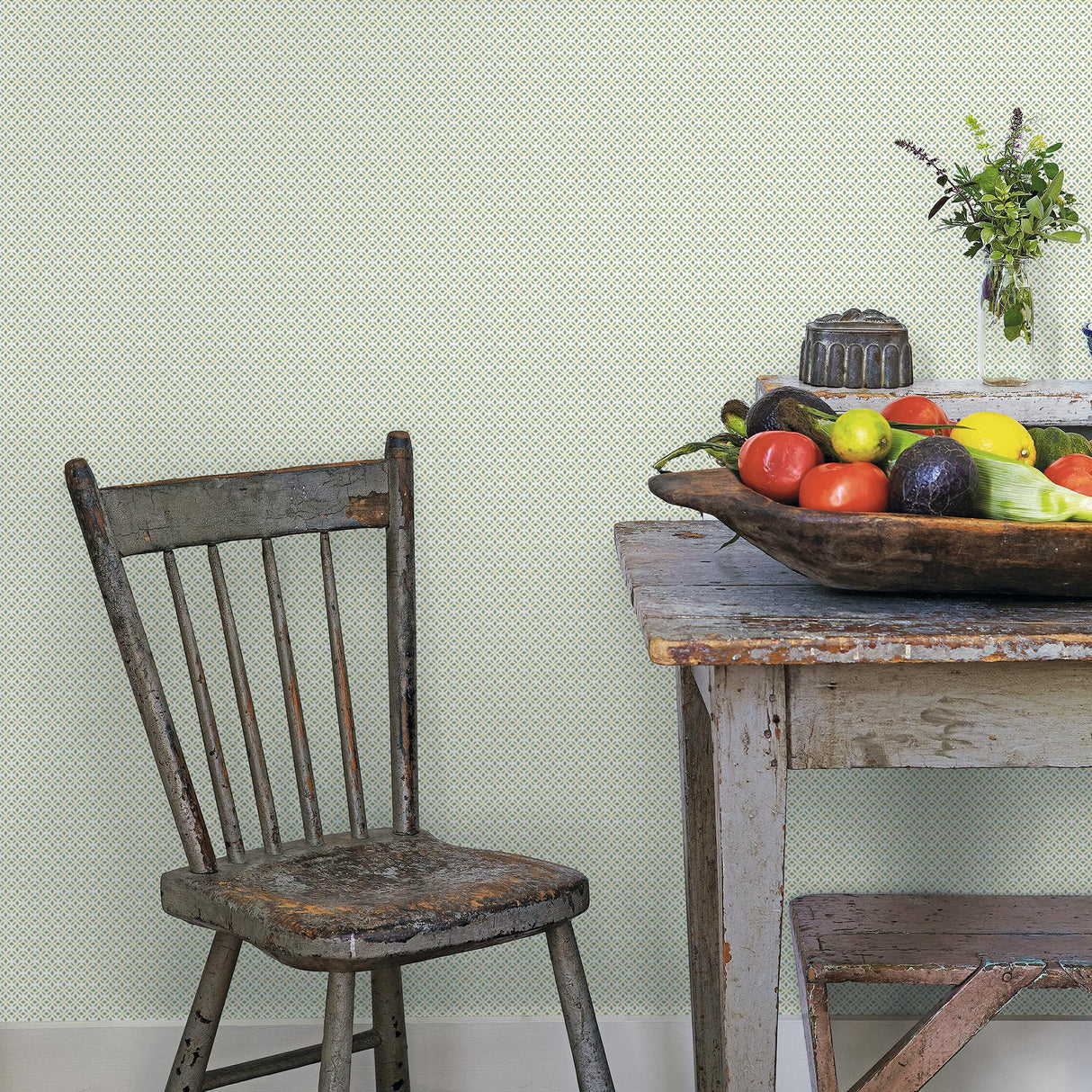 Galerie Leaf Dot Spot Green Wallpaper