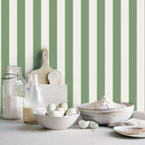Galerie Awning Stripe Green Wallpaper