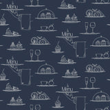 Galerie Chalkboard Menu Blue Wallpaper