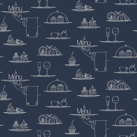 Galerie Chalkboard Menu Blue Wallpaper