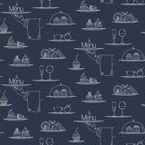 Galerie Chalkboard Menu Blue Wallpaper