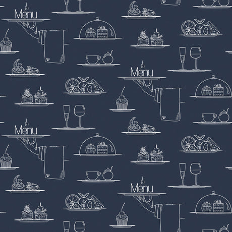 Galerie Chalkboard Menu Blue Wallpaper