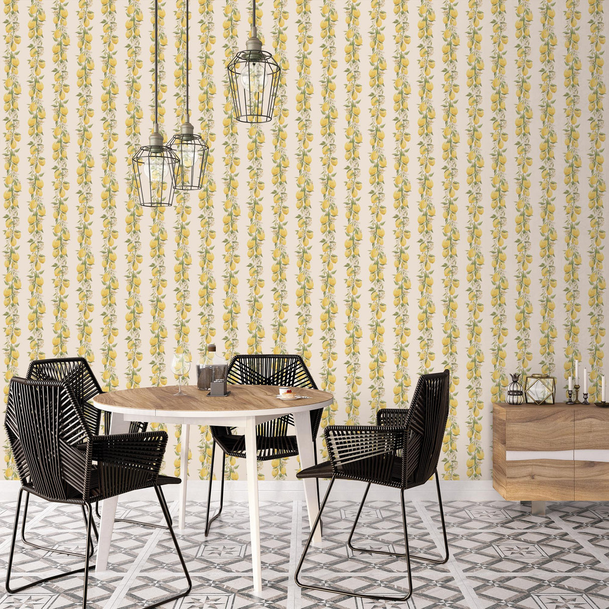 Galerie Lemon Stripe Yellow Wallpaper