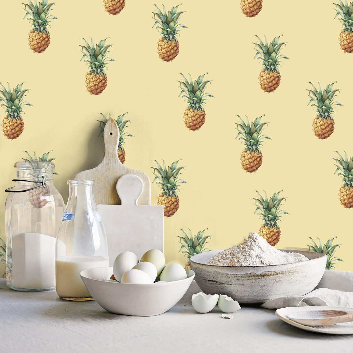 Galerie Pineapples Yellow Wallpaper