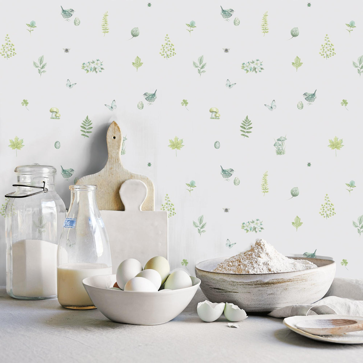 Galerie Meadow Spot Green Wallpaper