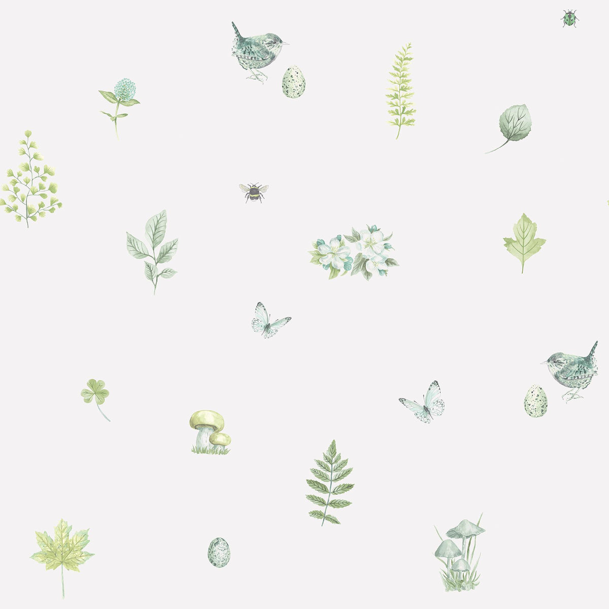 Galerie Meadow Spot Green Wallpaper