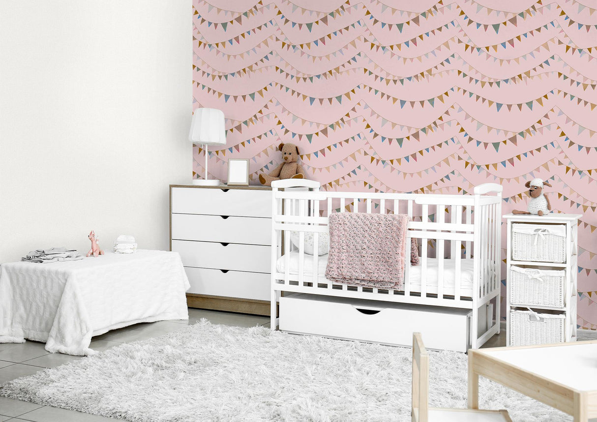 Galerie Garland Pink Wallpaper