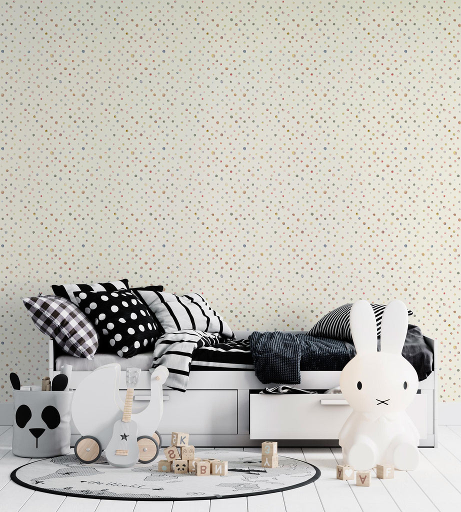 Galerie Watercolor Dots Cream Wallpaper