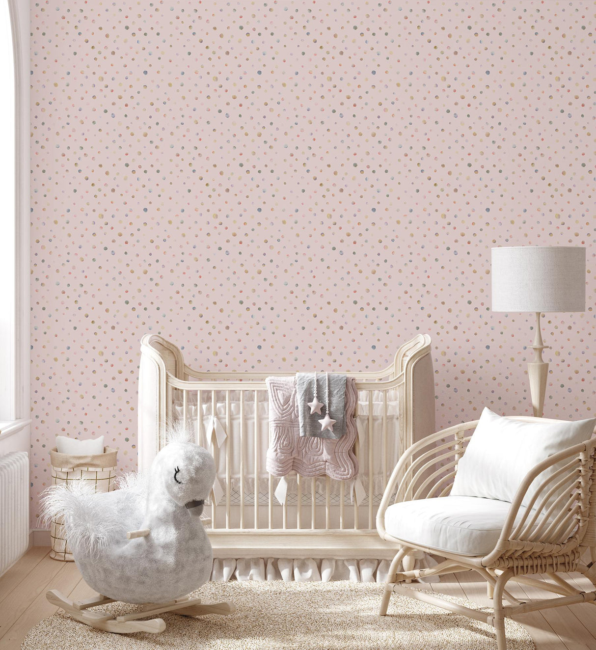 Galerie Watercolor Dots Pink Wallpaper