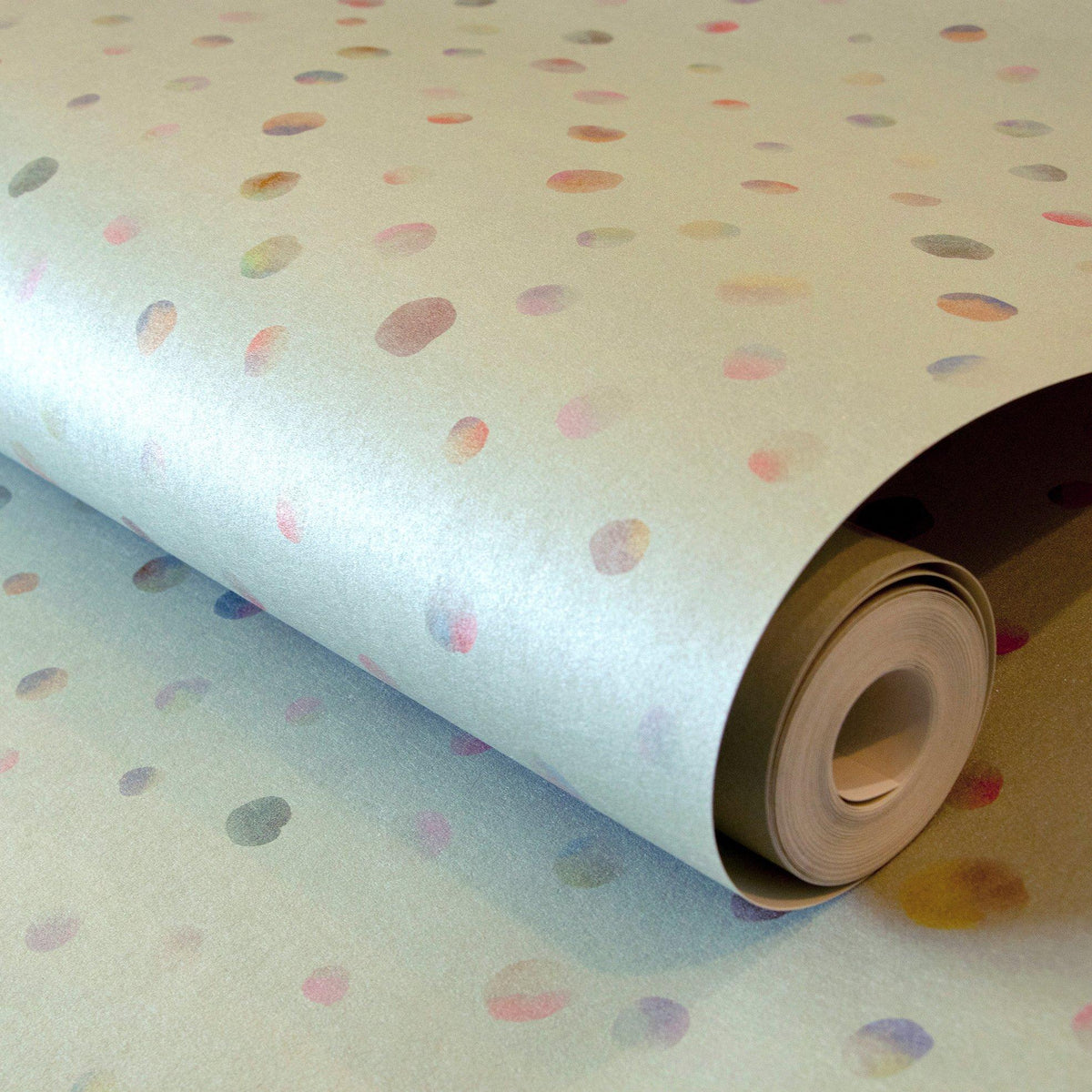 Galerie 26836 Great Kids Watercolor Dots Silver Grey Wallpaper 26836 Silver Grey Wallpaper