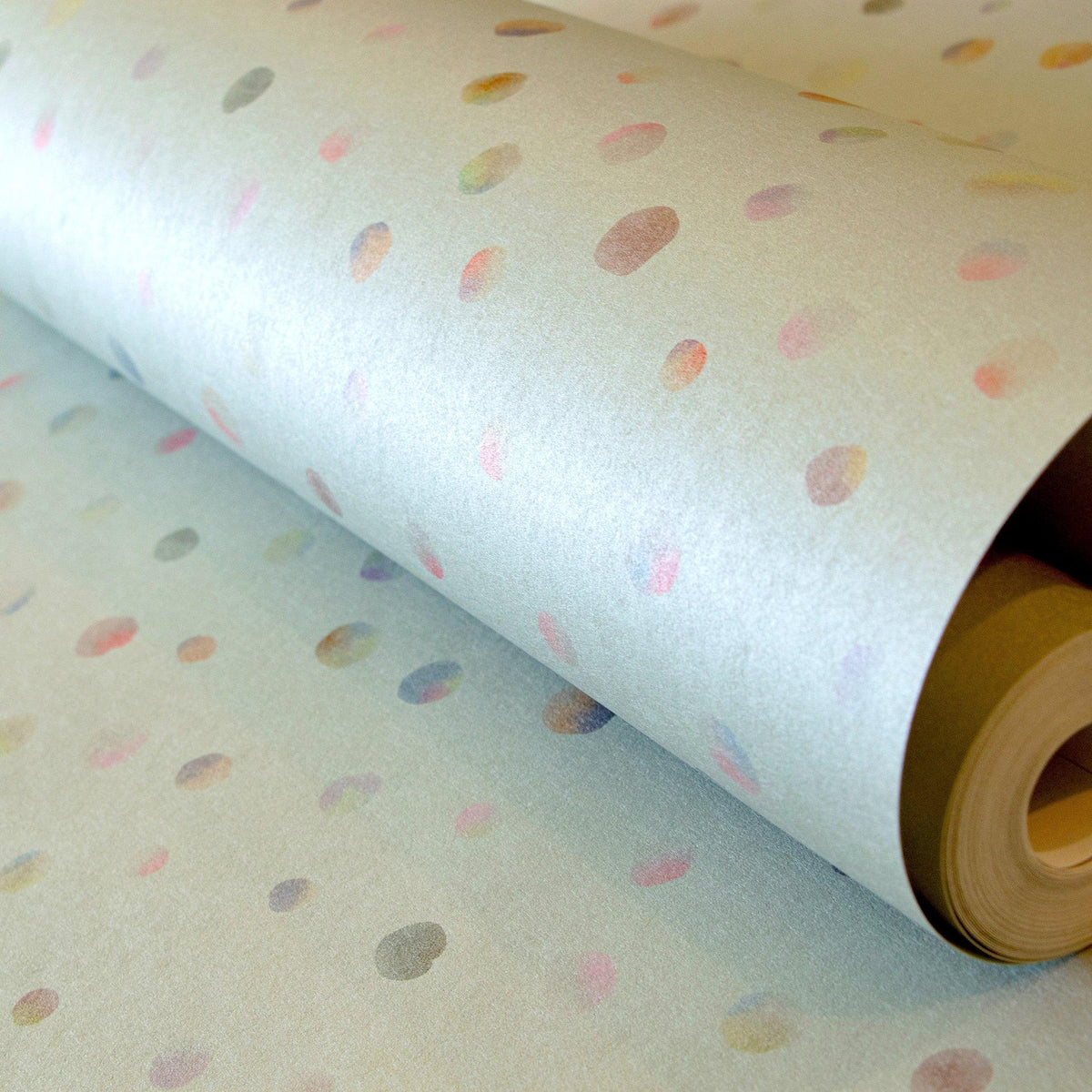 Galerie 26836 Great Kids Watercolor Dots Silver Grey Wallpaper 26836 Silver Grey Wallpaper