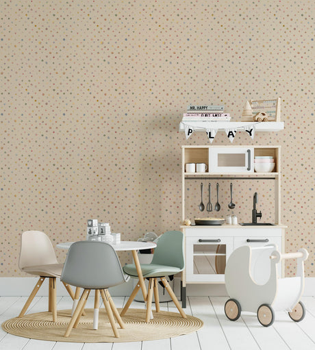 Galerie Watercolor Dots Beige Wallpaper