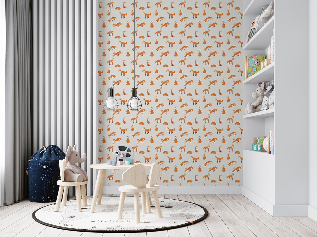 Galerie Friendly Foxes Cream Wallpaper