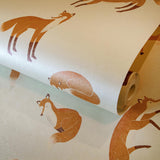 Galerie Friendly Foxes Cream Wallpaper