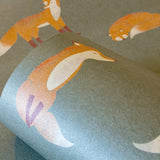 Galerie 26841 Great Kids Friendly Foxes Silver Grey Wallpaper 26841 Silver Grey Wallpaper