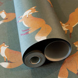 Galerie 26841 Great Kids Friendly Foxes Silver Grey Wallpaper 26841 Silver Grey Wallpaper