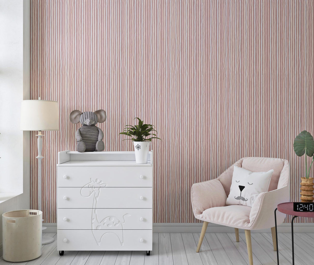 Galerie Stripes Pink Wallpaper