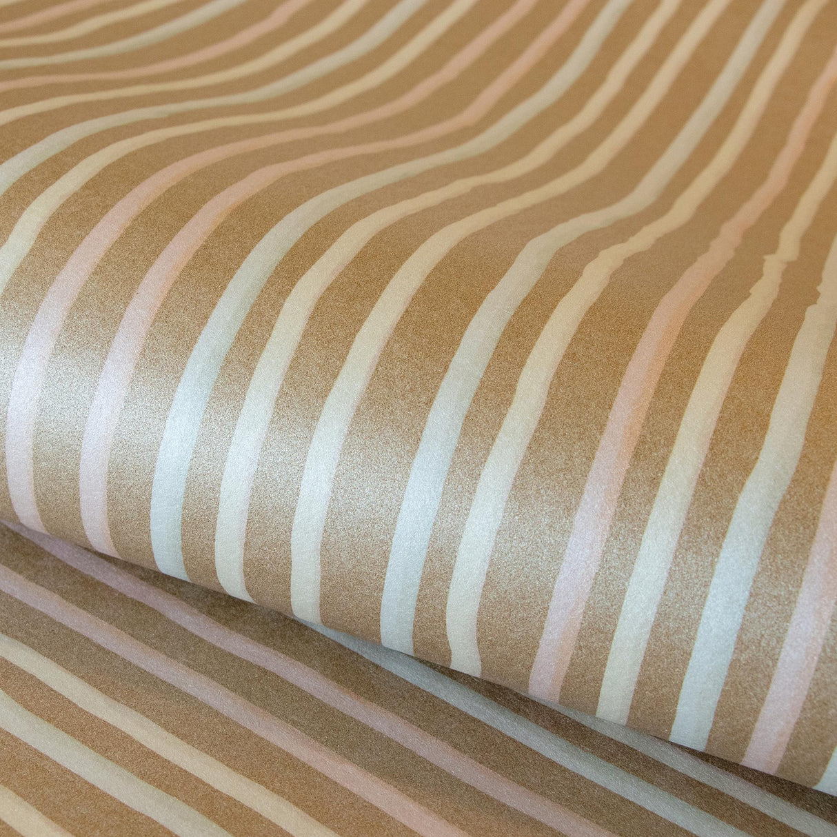 Galerie Stripes Bronze Brown Wallpaper